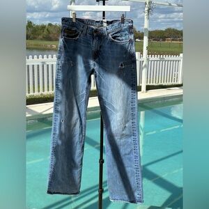 Low Rise Distressed Jeans